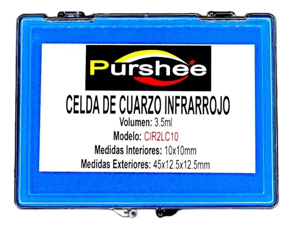 Celda Cubeta De Cuarzo Infrarrojo 10mm Espectro 1pza
