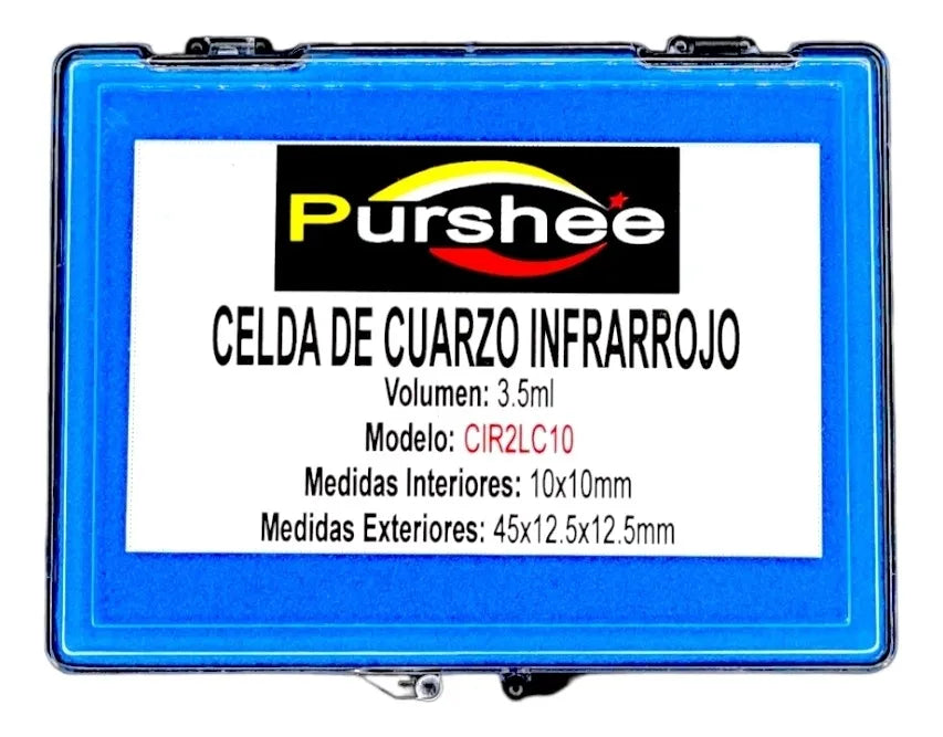 Celda Cubeta De Cuarzo Infrarrojo 10mm Espectro 1pza