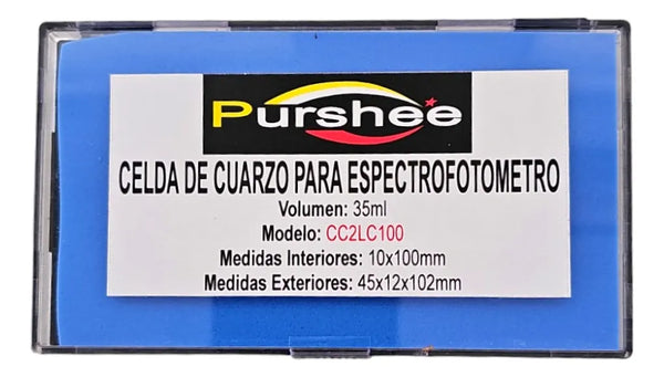 Celda de cuarzo con tapa 100mm