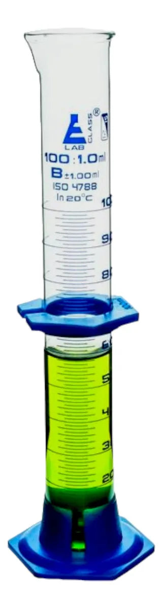 Probeta Graduada De Vidrio Base Plástico 100ml Eisco