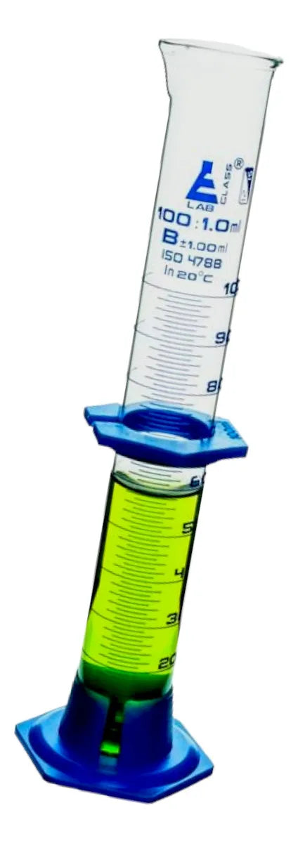 Probeta Graduada De Vidrio Base Plastico 100ml 3pzs Eisco