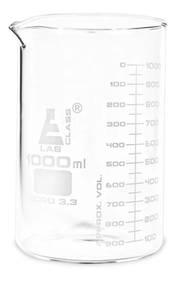 Vaso De Precipitado Graduado De Vidrio 1000 Ml Eisco