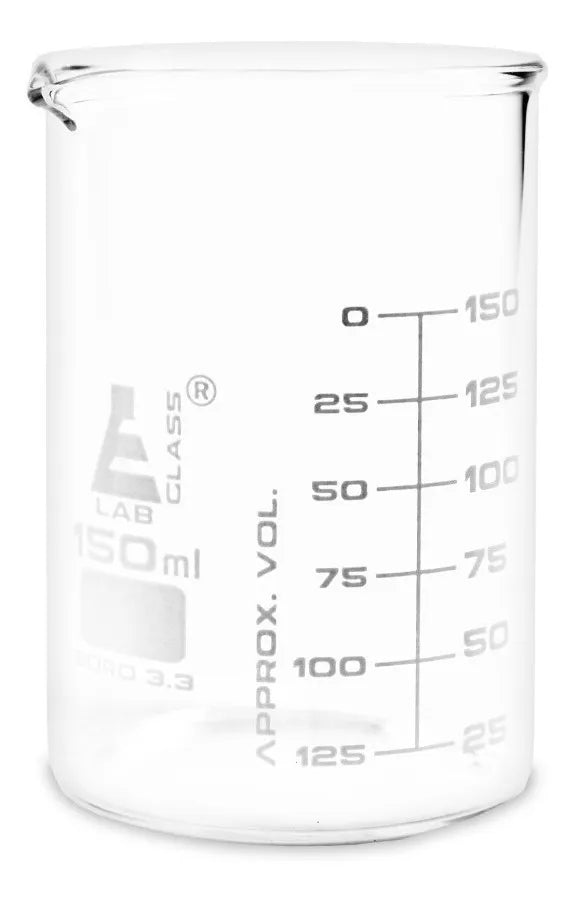 Vaso De Precipitado Graduado De Vidrio 150 Ml Eisco
