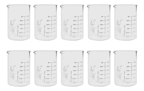 Vaso De Precipitado Graduado De Vidrio 150 Ml Pk/10 Eisco