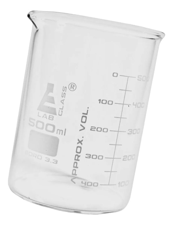 Vaso De Precipitado Graduado De Vidrio 500ml 5pzs Eisco